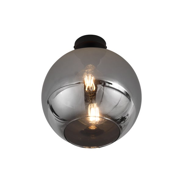 Deckenleuchte mit runder Glasabdeckung und Glühbirne