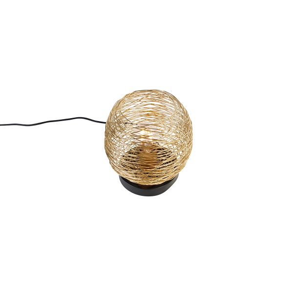 Tischleuchte mit Kugeldesign und Metallgestell