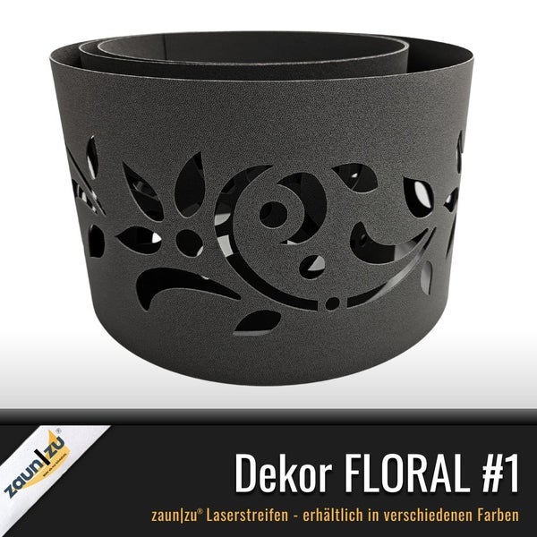 Zaunstreifen mit floralem Dekor