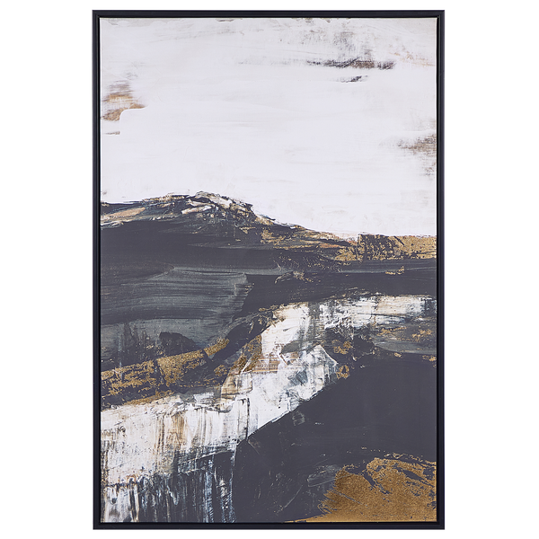 Canvas STATTE Abstraktes Muster 63 x 93 cm Schwarz
