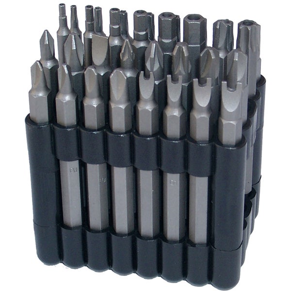 BGS Bit-Satz lang Antrieb Außensechskant 6,3 mm (1/4) verschiedene Profile 32tlg. - 762