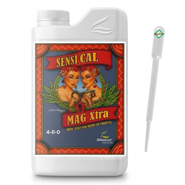Advanced Nutrients Sensi Cal Mag Xtra Pflanzendüngerzusatz mit Eisen und Kelp, inklusive Pipette.
