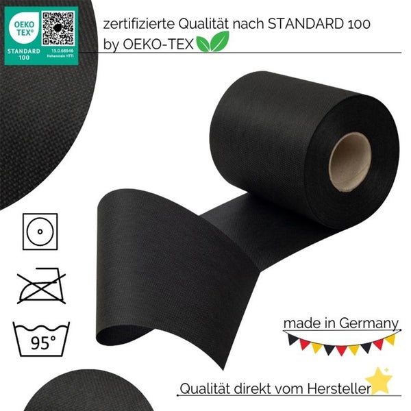 Sensalux Kombi-Set 1 Tischdeckenrolle 1m x 25m weiß + Tischläufer 15cm schwarz