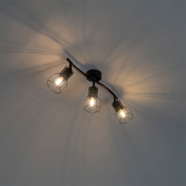 Deckenleuchte mit drei Leuchten im Gitterdesign