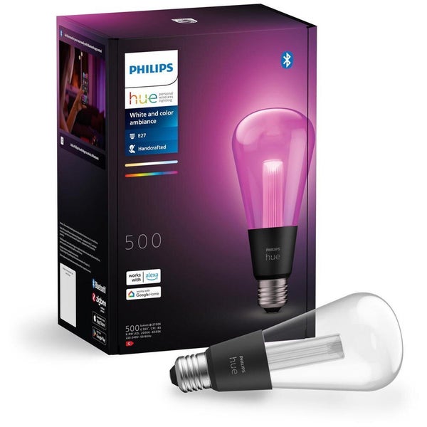 Philips Hue Bluetooth White & Color Ambiance Lampe Lightguide E27 Giant Edison 6,8W 500lm