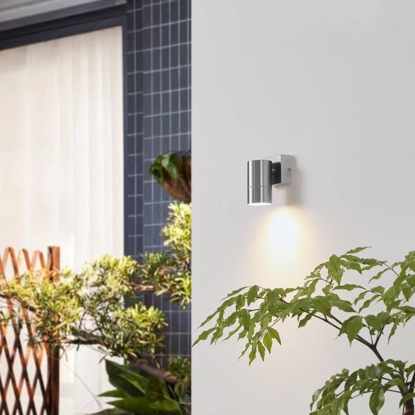 Lindby Myan (spritzwassergeschützt (Modern) in Alu aus Edelstahl (1 flammig, GU10)
