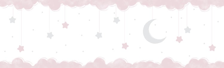 Wolken, Sterne und Mond Grafik