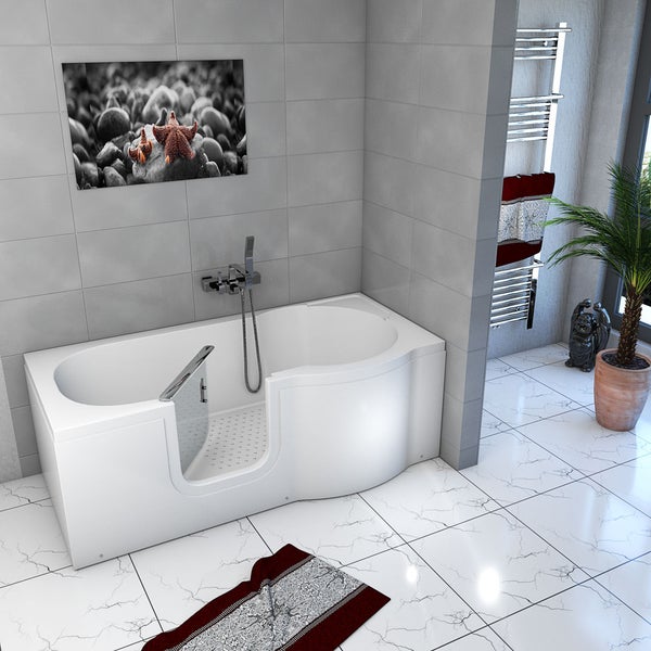 Seniorenwanne mit Tür S12-L Badewanne 170x85cm