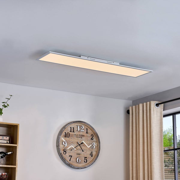Lindby LED Deckenleuchte (LED Panel) Lamin dimmbar mit Leselampe (Modern) in Weiß (1 flammig, ) - Lampe Deckenlampe Wohnzimmerleuchte