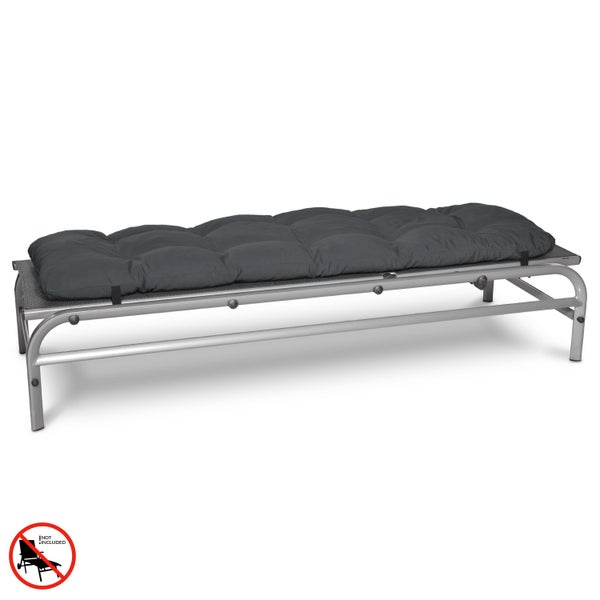 Beautissu Flair RL Rollliegenauflage 190x60x8cm Graphitgrau