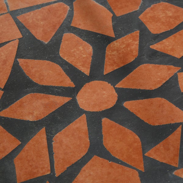 Metallregal tectake  61 x 29 x 114 cm mit 3 Mosaikböden terracotta