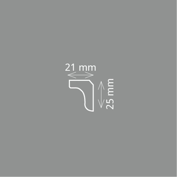 HOMESTAR Zierleiste D 25 (21 x 25 mm), Länge 2m