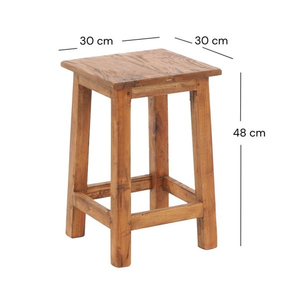 Hocker MADERO<br /> Recyclingholz 08 honigfarben gewachst