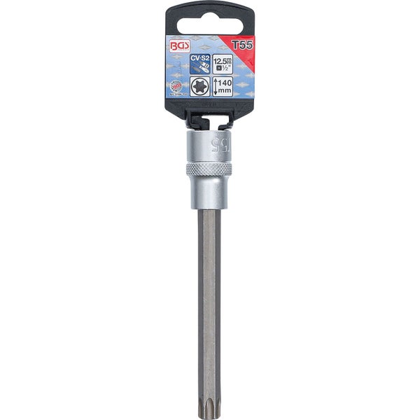 BGS Bit-Einsatz Länge 140 mm Antrieb Innenvierkant 12,5 mm (1/2) T-Profil (für Torx) T55 - 5184-T55