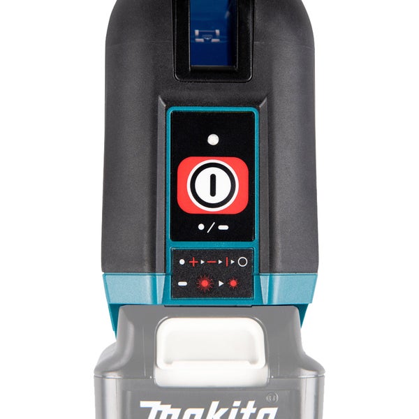 Detailansicht des Bedienfelds eines Nivelliergeräts