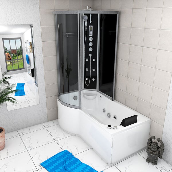 Whirlpool Wanne Duschkabine sw K50-R33-WP 100x170