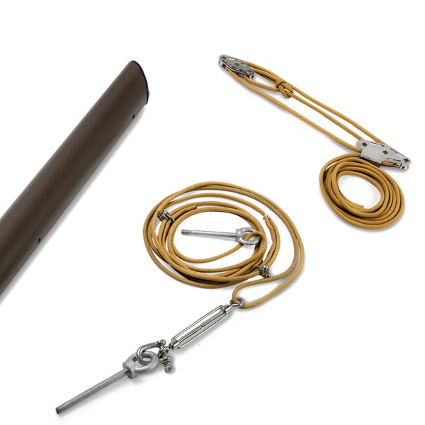 Sonnensegelmast Extra Robust EZ Mast Corten 260 cm – Rostoptik, starke Leistung & Spannung – Maanta®