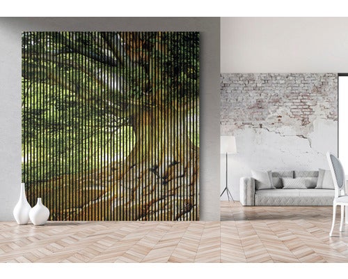 Akustikpaneel digital bedruckt Baum 1 19x2253x2400 mm Set = 4 Einzelpaneele