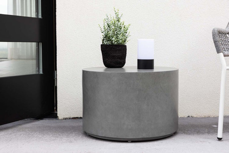 Lissabon Gartentisch Beistelltisch Ø60 grau. 60 X 60 X 40 cm
