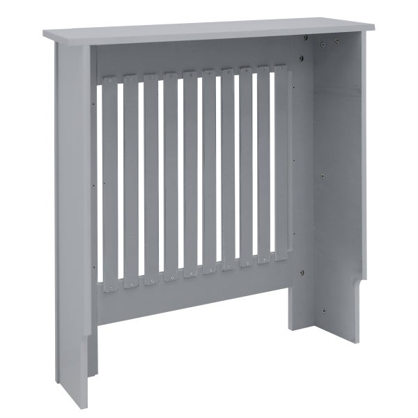 ECD Germany Heizkörperverkleidung Landhausstil 78x19x82 cm, Grau, aus MDF lackiert, für Schlafzimmer, Wohnzimmer, Heizungsverkleidung Heizkörperabdeckung Heizungsabdeckung Heizung Heizkörper Abdeckung