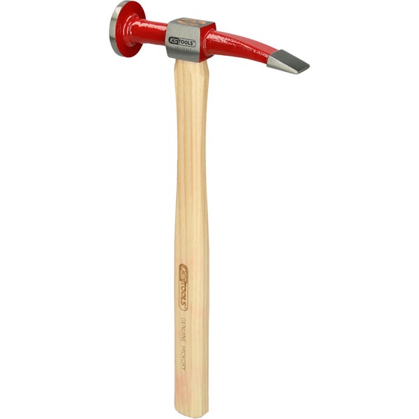 Karosseriebauhammer mit Hickory-Holzstiel und zwei verschiedenen Köpfen