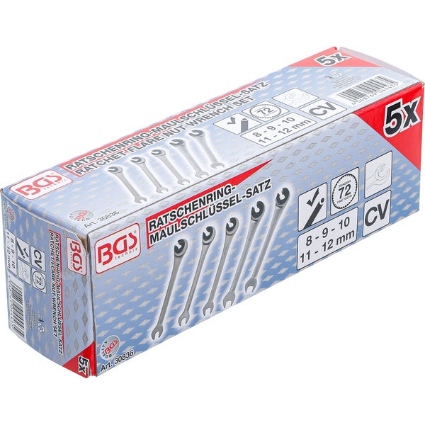 BGS technic Ratschenring-Maulschlüssel-Satz in Verpackung