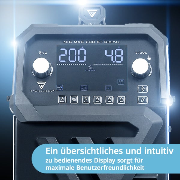 STAHLWERK MIG MAG 200 ST DIGITAL Schweißgerät mit intuitivem Display