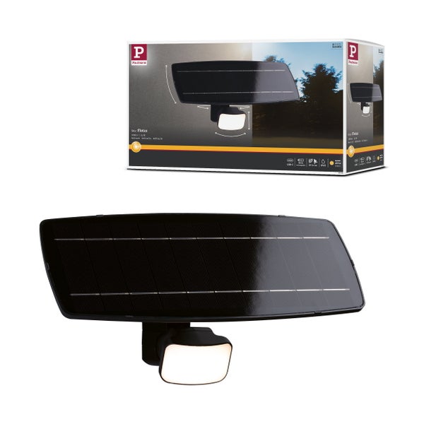 Solar Fluter Flotas inkl. Dämmerungsgesteuerter Bewegungsmelder (HF) IP65 3000K 700lm Anthrazit