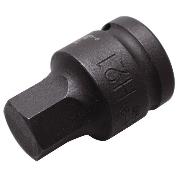 BGS Kraft-Bit-Einsatz Antrieb Innenvierkant 20 mm (3/4) Innensechskant 21 mm - 5054-21