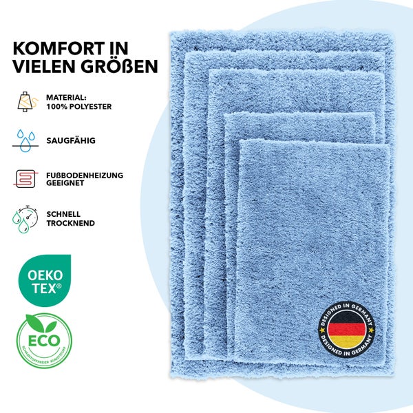 Mehrere Badteppiche aus Polyester in verschiedenen Größen