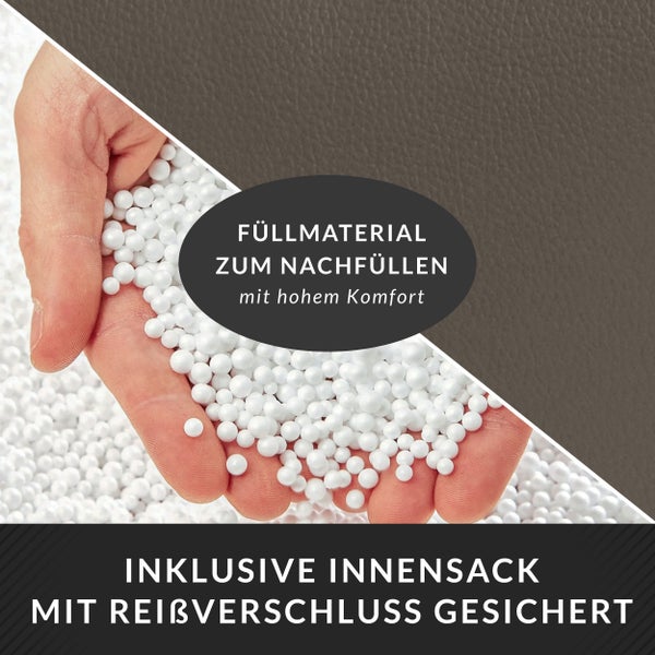 Produktmerkmale: Füllmaterial zum Nachfüllen und inklusive Innensack mit Reißverschluss