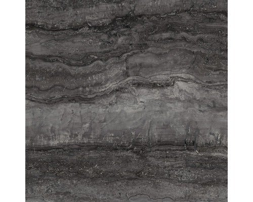 Wand- und Bodenfliese Memento Travertino black lappato 59x59 cm