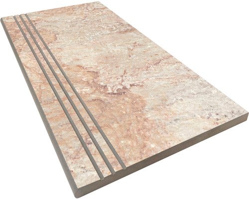 Stufenplatte abgerundet Slate grey 30x60 cm