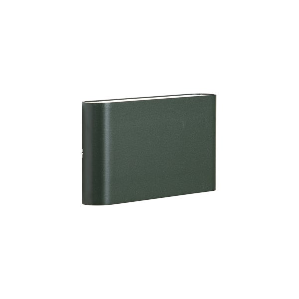 Wandleuchte LED rechteckig dunkelgrün mit abgerundeten Ecken.