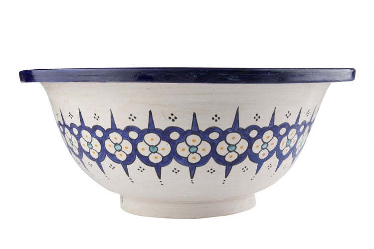 Keramikschüssel mit Blumenmuster
