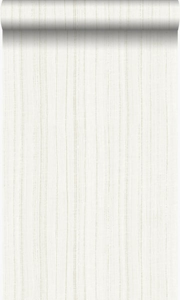 Origin Wallcoverings Tapete feine unregelmäßige Streifen mit Sandstruktur Weiß - 53 cm x 10,05 m - 345948