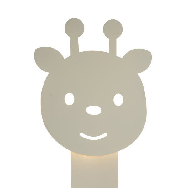 Wandleuchte in Form eines Giraffenkopfes, beige.
