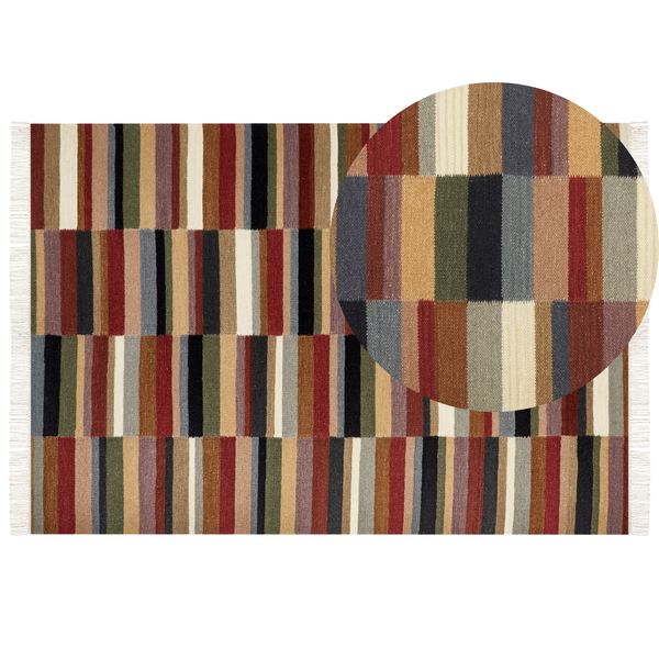 Teppich MUSALER Bunt 160 x 230 cm Wolle Kelim
