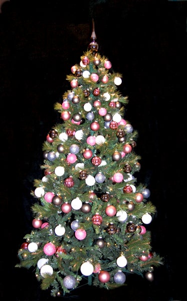 Christbaumschmuck Glas-Kugelsortiment - Rosa/Grau/Weiß, 217 Stck., Weihnachtsbaumkugeln, Christbaumschmuck, Weihnachtsbaumanhänger