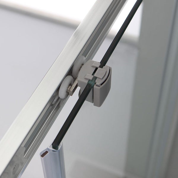 Eckdusche mit Vollrahmen in Profilfarbe Chrom 80x100 cm | Giada