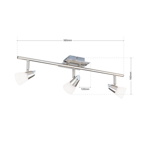 Strahler Retro Max 3-flammig G9 Satin Weiß – Deckenstrahler LED geeignet modern