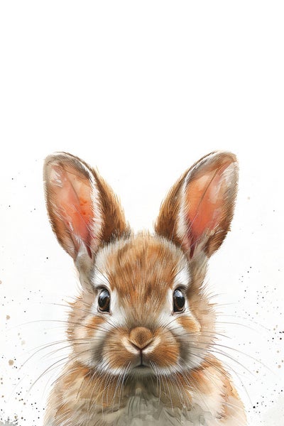 Aquarellbild eines Hasenkopfes