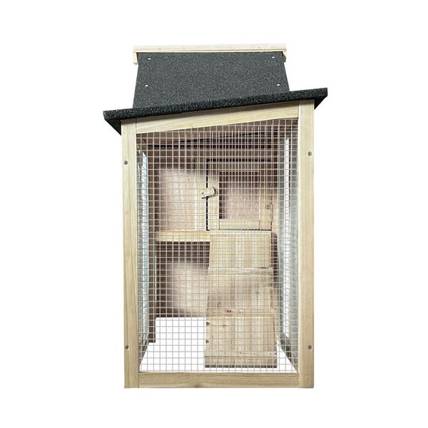 Home Deluxe Kaninchenstall aus Holz CUNA – 210 x 84 cm | Wetterfestes Tannenholz-Gehege für drinnen & draußen