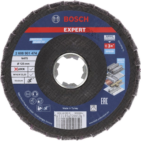 Bosch 10x Expert N475 SCM X-LOCK Fächerschleifscheibe 125 mm mittel - 2608901474