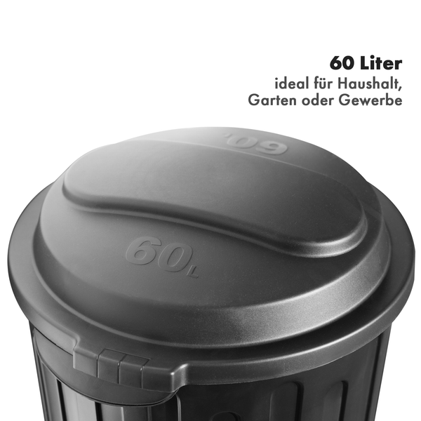 FLOORDIREKT Mülleimer Robin 60L Abfalleimer mit Deckel Geruchsdicht Hygienisch