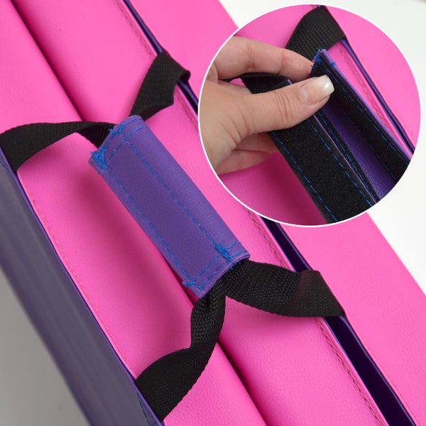 300x100 Klappbare Gymnastikmatte - 5cm dicke Turnmatte Pink Aubergine