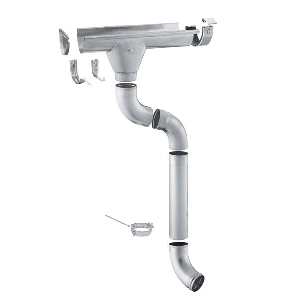 Dachrinnen-Set mit Rohren und Zubehör für die Dachentwässerung