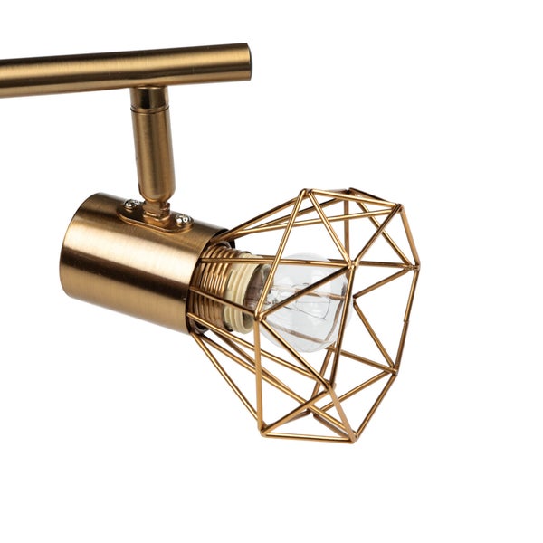 Spotleuchte mit Lampenschirm in geometrischer Form