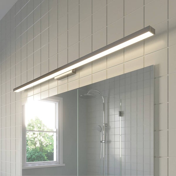 Lindby LED Wandleuchte, Wandlampe Bad Alenia (spritzwassergeschützt (Modern) in Chrom aus Aluminium (1 flammig ) - Wandleuchten Spiegelleuchte Badezimmer Wandbeleuchtung Badezimmerleuchte