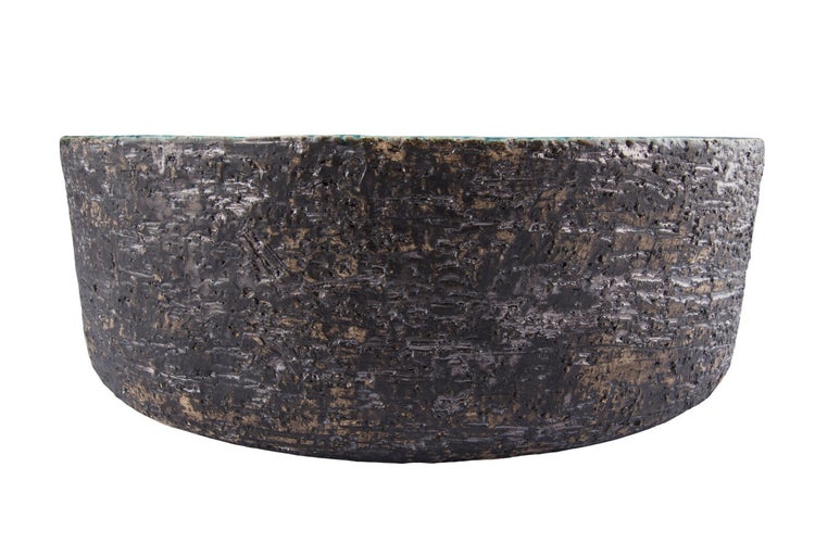 Große Pflanzschale aus Keramik mit rauer Oberfläche